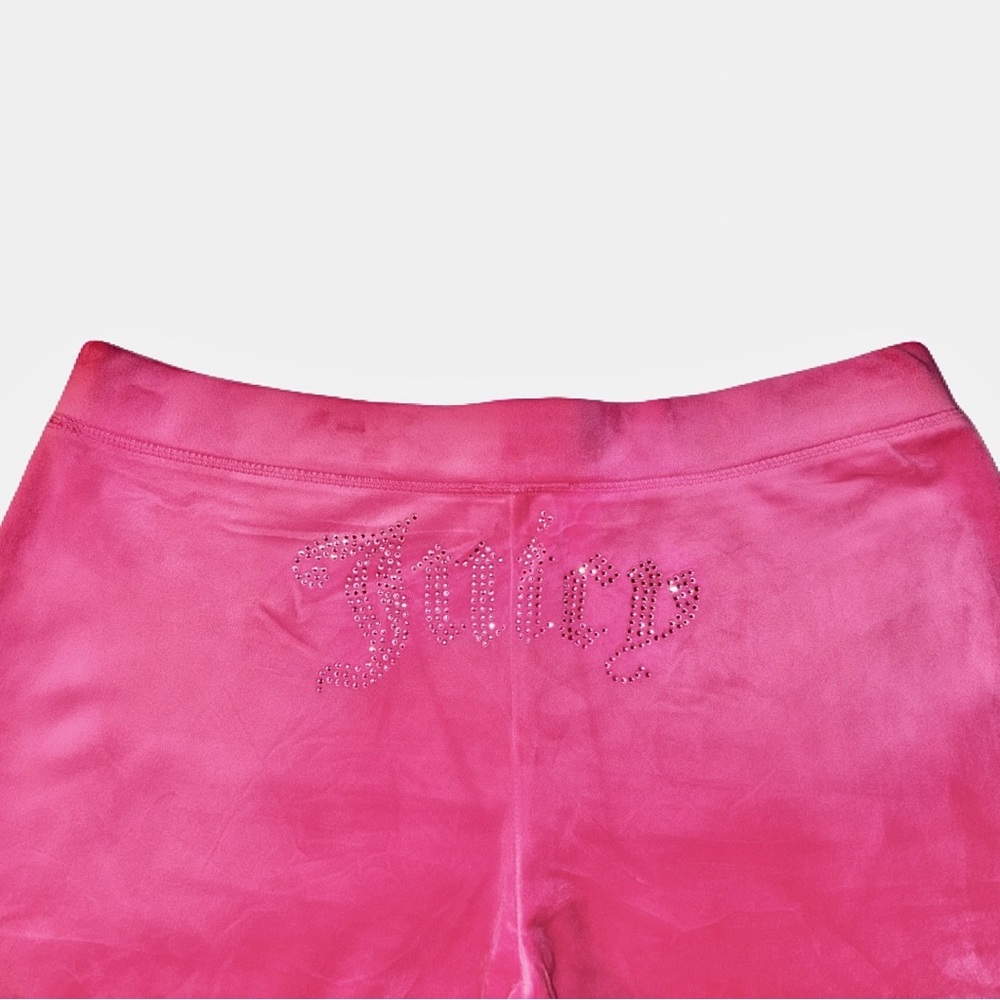 Juicy Couture Bling Velour Tracksuit Pants Hot Pink Size L